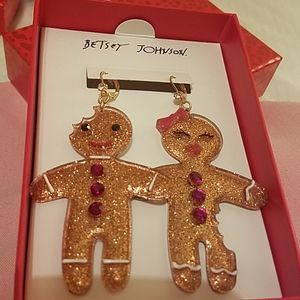 Betsey Johnson Ginger Bread People Earrings